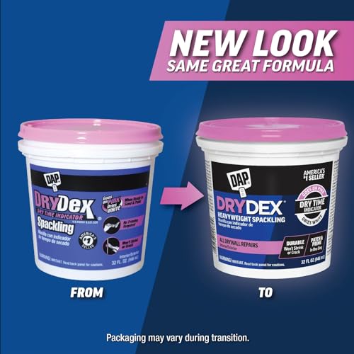 DAP DryDex Dry Time Indicator Spackling, Pink/White, 32 Oz (7079812330) - size: 1 Quart