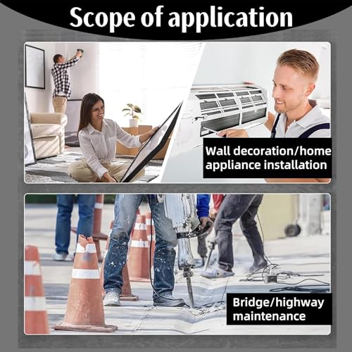 WPP123 High Sensitivity in-Wall Detector, Metal Detector, Wire Detector, Adjustable Alarm, Multi-Functional Scanner, Suitable for Adults, Durable Plastic Body, Black