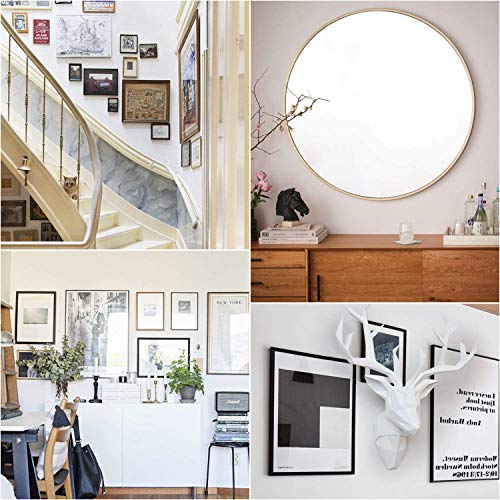 Picture Hanging Hooks, 50 Pcs Heavy Duty 10-50 lbs Picture Hangers Hardware kit with Nails for Picture Frame, Canvas, Mirror Hanging Decoration - size: 10-50LB GLD