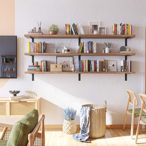 Shelf Brackets 6 Inch Wall L Brackets 8PCS Heavy Duty for Shelves Metal White Rustic Industrial Brackets for DIY Opening Shelves Project Hardware Included - size: 6 Inch, style: Black-8 Pack
