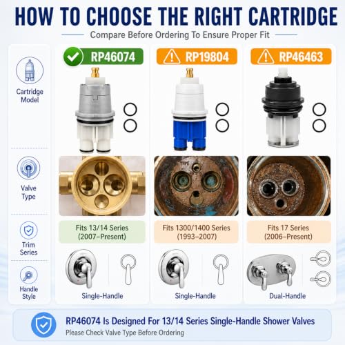 RP46074 Delta Shower Cartridge Compatible with Delta 13/14 Series, 2 Pcs - style: RP46074 *2 Pcs