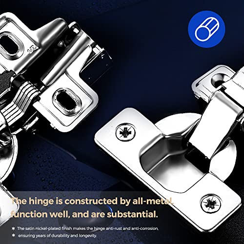 Ravinte Short Arm Kitchen Cabinet Hinges,1/2 Inch Overlay,10 Pack 5 Pairs - size: 1/2 Inch Overlay Cabinet