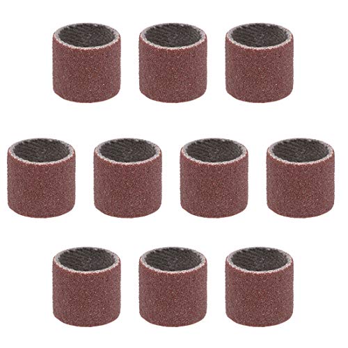 uxcell 1/2 Inch x 1/2 Inch Sanding Sleeves 180 Grits Sandpapers Band Drums 10 Pcs - size: 180 Grits