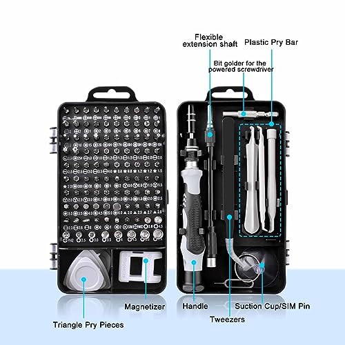 EFAITHFIX Precision Screwdriver Set, Professional 115 in 1 Magnetic Repair Tool Kit for Computer, Mobile Phone, Laptop, Tablet, Game Console, Watch, Camera, Eyeglasses, Electronics, DIY Projects, etc - size: 115 in 1