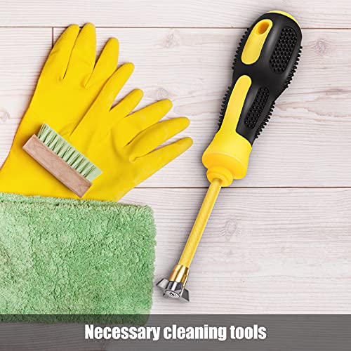 Zhengmy Grout Removal Tool 4 in 1 Grout Scraper Cleaning Remover Tool Scraper Cemented Carbide Alloy Head Tile Removal Caulking Cleaner for Floor Ceramic Tile Gaps