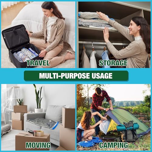 Vacuum Storage Bags, Vacuum Seal Bags for Clothing, 5 Jumbo 5 Large - size: 5 Jumbo 5 Large
