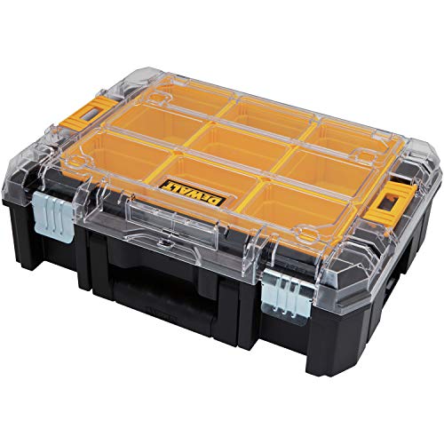 DEWALT TSTAK Tool Organizer,Small Parts and Screw Organizer Tool Box with Removable Compartments,(DWST17805),(Pack of 4) - size: 17.25" L x 13.25" W x 4.62" H (Pack of 4)
