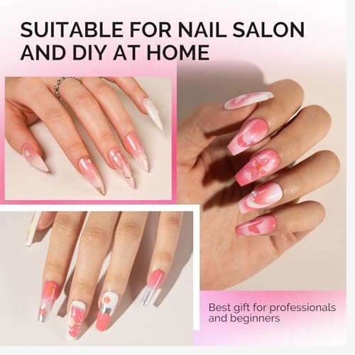 MelodySusie 6Pcs Ombre Nail Brushes - color: Light Pink, size: 6