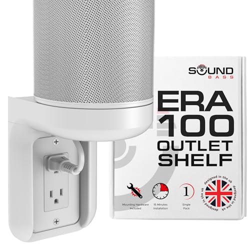 Sound Bass ERA100 Shelf Wall Outlet AC, White, Plug Mount Organizer - color: White