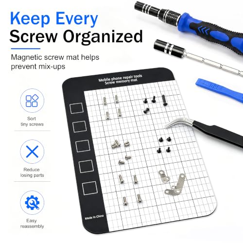 Precision Screwdriver Set 142 in 1, Electronics Repair Tool Kit with 120 Magnetic Bits for iPhone MacBook Computer Laptop Tablet Smartphone Watch PS4 Xbox Nintendo ESD Tweezers Repair Bag
