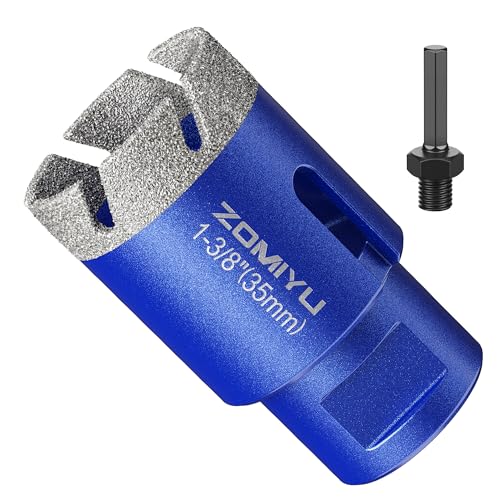 1-3/8" Diamond Hole Saw, Wet/Dry Diamond Core Bit for Tile Granite - size: 1-3/8"(35mm)