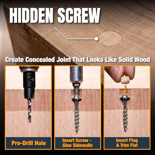 POWERTEC Dual Side Drill and Driver Bit with 1/4" Hex Shank Adapter, for Drilling Pilot Holes & Counterbores, and Fastening #2 Square-Drive Screws, 1 PK (72293) - style: Dual Side Drill & Driver Bit (1/4" Hex Shank)