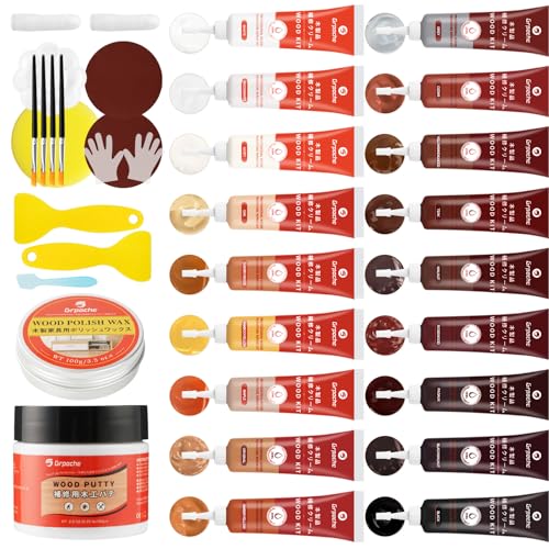 Wood Furniture Repair Kit, 18 Colors Wood Filler Putty Touch Up Paint - size: 32PCS