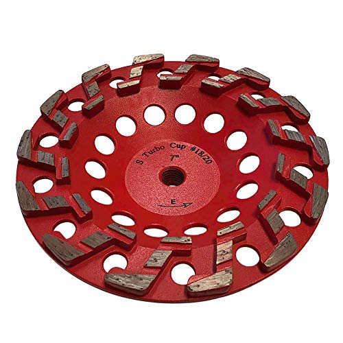 7" Diamond Grind Wheel 14 S Seg Concrete & Coating 5/8"-11 Threaded Arbor - style: 7" Diameter / 14 S Segments