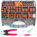 Newdeli 504PCS Deutsch Connector Kit with Crimper 2 3 4 6 8 12 Pin DT Connectors with Deutsch Crimp Tool 14-20AWG Pin Removal Tool Size 16 Solid Contacts Automotive Electrical Wire Connectors - size: DT Connector 504 Pcs Multi-Pin Kit