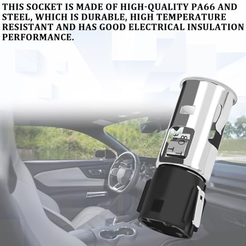 12V Cigarette Lighter Socket Replacement J42059, 25776667, 56457, Cigarette Lighter Socket with Removal Tool Set 12V Power Outlet Compatible with GM Chevrolet GMC Buick Cadillac（1PCS）