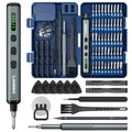 STREBITO 67 in 1 Electric Screwdriver Set, Electric Screwdriver Cordless - color: Standard Blue