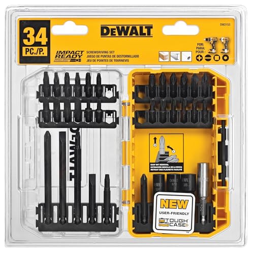 DEWALT Impact Driver, Screwdriver Bit Set, 34-Piece (DW2153)