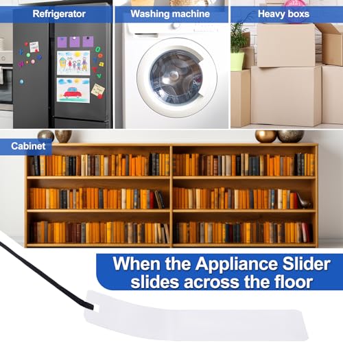 Wenqik 2 Pcs Appliance Sliders with Pull Strap Fridge,29.92 X 8.07 Inches - size: 29.92 x 8.07 Inches