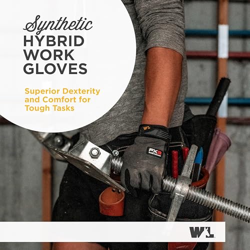 Wells Lamont Men's FX3 Extreme Dexterity Work Gloves - color: Grey/Black, size: Medium (Pack of 1)