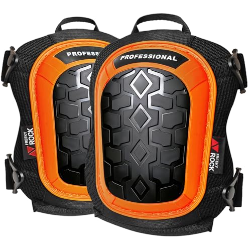 Work Knee Pads for Men Construction, Knee Pads for Work, Orange - color: Orange