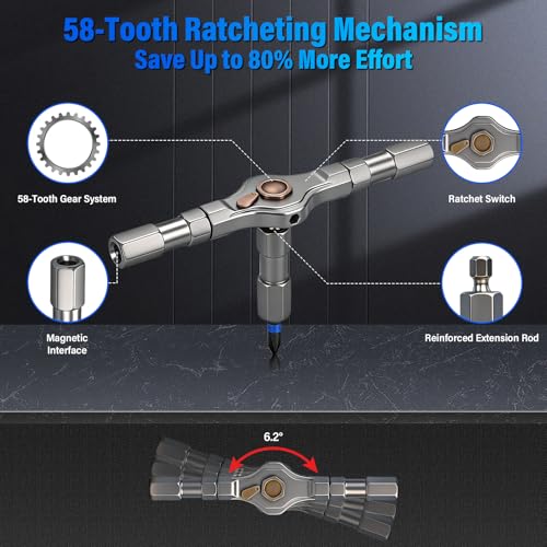 24 in 1 Magnetic Screwdriver Set, Precision Mini Screwdriver Set with S2 Steel Bits & Aluminum Handle, Compact Repair Tool Kit for PC, Laptop, Electronics, Bicycle, Furniture & DIY - color: Dark Gray