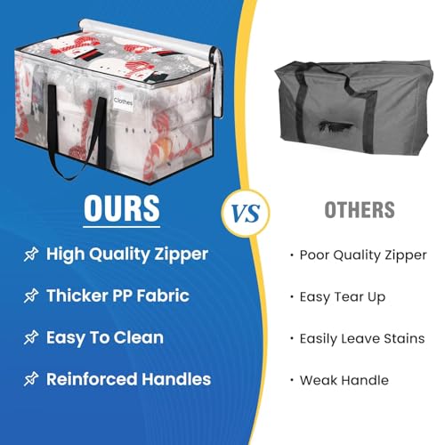 RoomHacks Moving Bags, Heavy Duty Large Storage Bags, 125L, 10 Pack, Clear - size: 125L- 10Packs