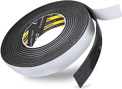 Black Foam Tape Weather Stripping Sealing Sponge,1.2in x 9.84FT - color: Black, size: 1.2in x 9.84FT
