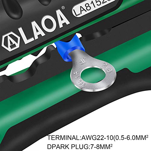 LAOA Automatic Wire Stripper Tool, Self Adjusting Wire Stripper and Crimper, 8-26 AWG Electrical Wire Cutter for Electricians, Alloy Steel Hand Tool