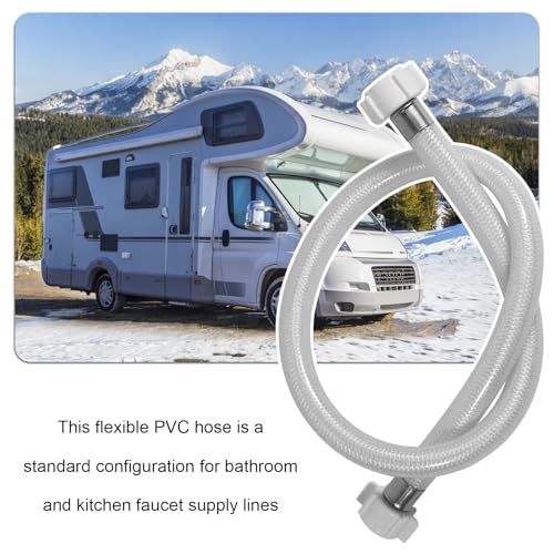 30 Inch PVC Water RV Toilet Supply Line, Faucet Supply Pipe, Hose Connector