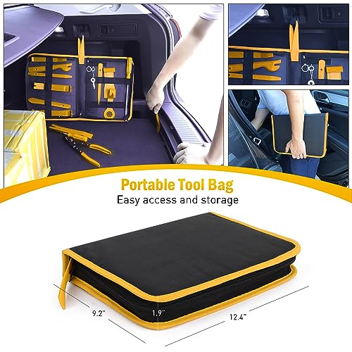 GOOACC 19Pcs Trim Removal Tool Set with Storage Bag - color: Yellow