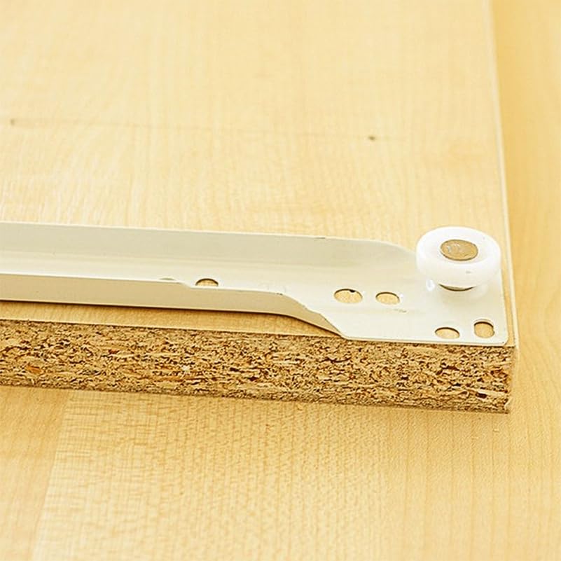 Lurrose Drawer Replacement Rails 2 Pack 13.77 in Drawer Slide Track Heavy Duty Slides with Smooth Operation Locking Mechanism for Wardrobes Dressers Keyboard Trays