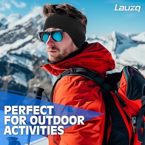 Winter Fleece Ear Warmers Headband Ear Muffs for Men Women Kids, Ear Covers for Cold Weather Ski Running Cycling Work - color: Blue