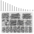 1560PCS M3 Bolts and Nuts Assortment, GTERNITY Metric M3x50/45/40/35/30/25/20/16/12/10/8/6/4 mm Cap Screws Assorted M3 Hex Socket Head Screws Nuts Washers Kit, 304 Stainless Steel - size: M3 1560 S
