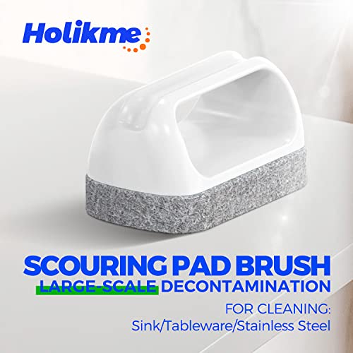 Holikme 7 Pack Cleaning Brush Scrub Brush Kitchen Brush for Floor,Blue - color: Blue