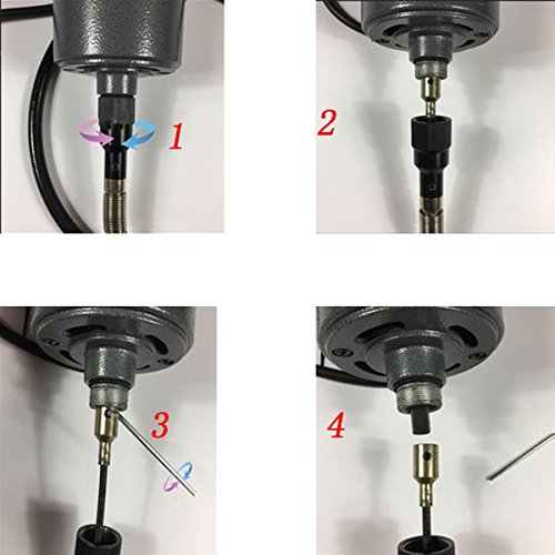 Flex Shaft Grinder Carver Rotary Tool Hanging Carving Multi-function Metalworking Tools, Foot Pedal Control, 30pcs, for carving, buffing, drilling, polishing, sanding, cutting, cleaning - style: 380W, 0.3-4mm Chuck