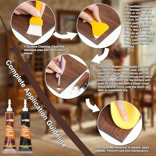 Hupeyna Wood Furniture Repair Kit, 21 Pcs Wood Repair Kit Wood Fillers
