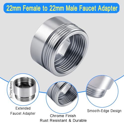 7 PCS Female Thread Faucet Adapter Kit, Sink Faucet Aerator Adapter - color: Silver, size: FMulti-M22