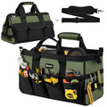 UUP 18" Large Tool Bag, Heavy Duty Spacious Carry Tool Box Organizer, Green - color: Green, size: 18 Inch