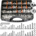 Phillips Pan & Flat Head Machine Screws Assortment Kit, 2242Pcs - size: N. #4-40#6-32#8-32#10-24#1/4-20