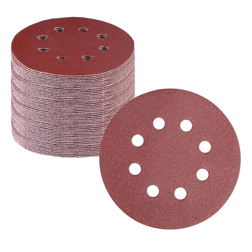WORKPRO Sanding Discs, 5-Inch 100 Grit 8-Hole Hook and Loop, 100 Pack - style: 100PCS 5 Inch 100 Grit