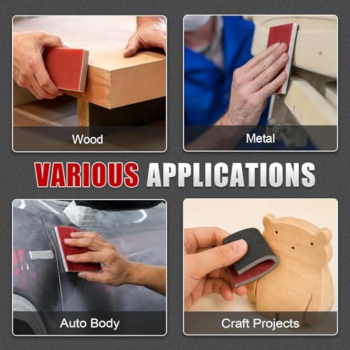 30PCS Sanding Sponge Pads, 80-3000 Grit Sandpaper Assortment for Wood Metal