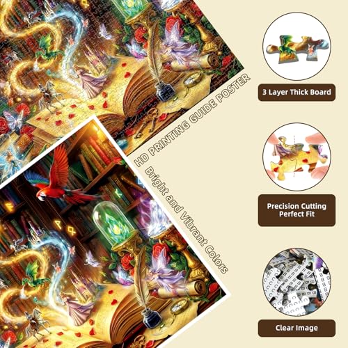 Magic Book Puzzles for Adults 1000 Pieces - color: The Magic Book of Wonders