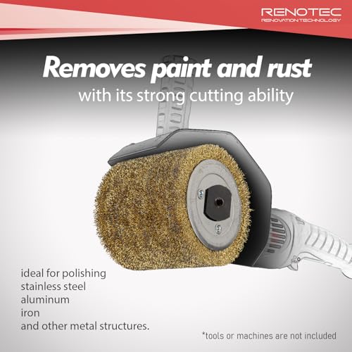Steel Wire Drum, Copper Plating 0.3mm Wire, 4.33" x 4", 110x100mm, Heavy Rust Removal, for Burnishing Polishing Machine - style: Steel Wire Drum