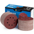 S SATC 150 PCS Sanding Discs 80 Grit Hook and Loop 5 Inch 8 Hole Adhesive Sandpaper for Woodworking and Automotive - style: 150PCS 5 Inch 80 Grit