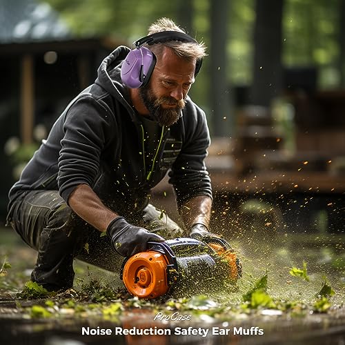 ProCase Hearing Protection Ear Muffs SNR 33dB, Noise Cancelling Headphones - color: 1 - Pure Purple