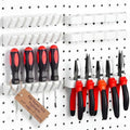 Junkin 6 Pcs Pegboard Screwdriver Holder and Pliers Organizer Set, White - color: White