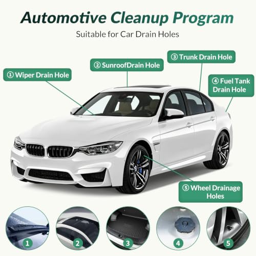 3Pcs 120 Inch Auto Sunroof Cleaning Tool, & 3 Pcs 7.9 Inch Brush