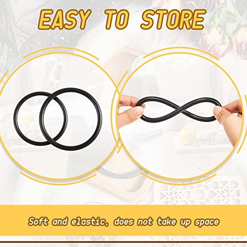 Nuanchu 4 Pcs Rubber Singing Bowl Mallets with O Rings, Wood Handle