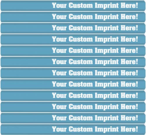Express Pencils Sky Blue Custom Carpenter Pencil Personalized with your Name, Logo or Message Pack of 12 (Sky Blue) - color: Sky Blue